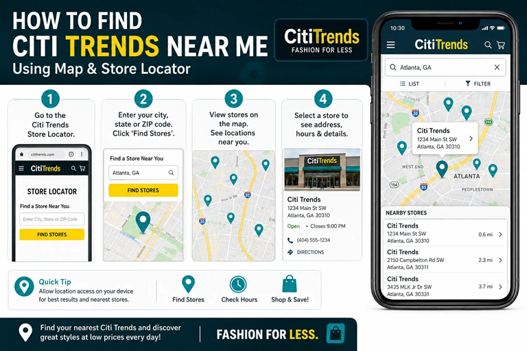 How to find Citi Trends near me using a map and store locator
