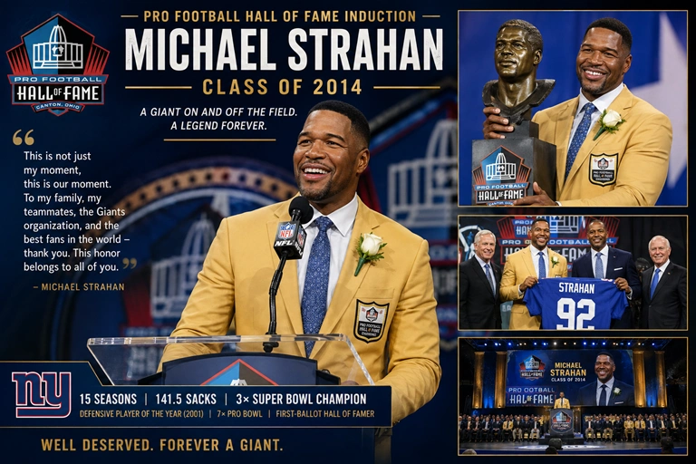 Michael Strahan Pro Football Hall of Fame induction