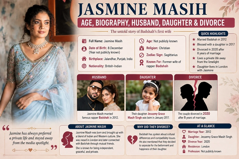 Jasmine Masih Age, Biography, Husband, Daughter & Divorce